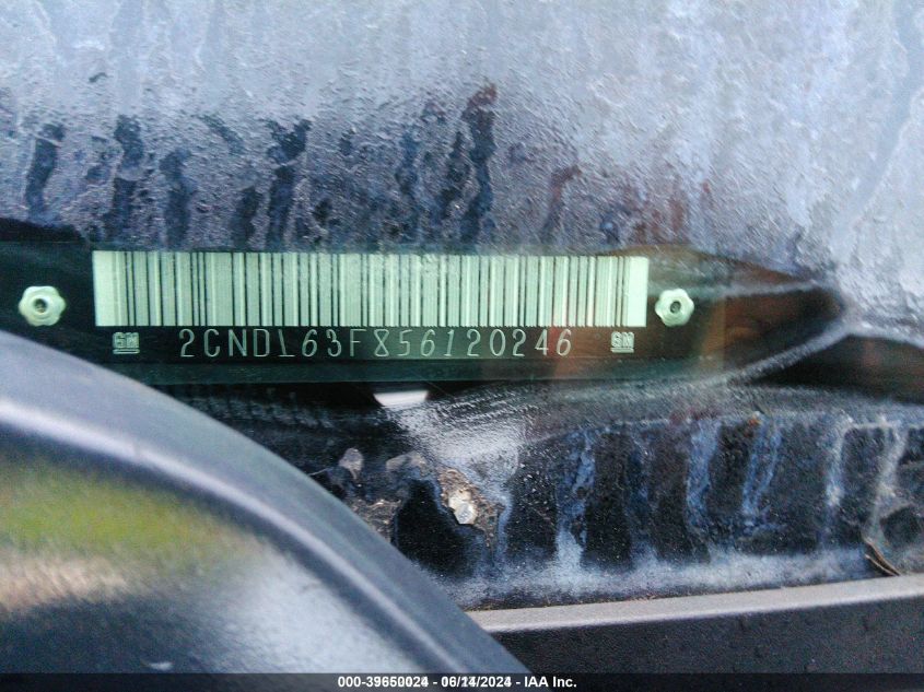2005 Chevrolet Equinox Lt VIN: 2CNDL63F856120246 Lot: 39650024