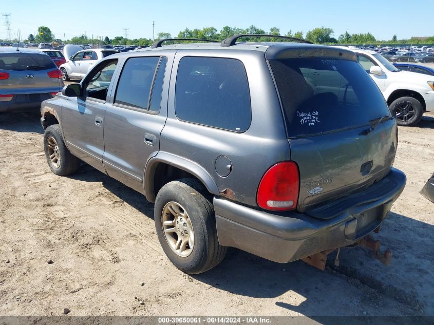 2003 Dodge Durango Slt VIN: 1D4HS48N23F502663 Lot: 39650061