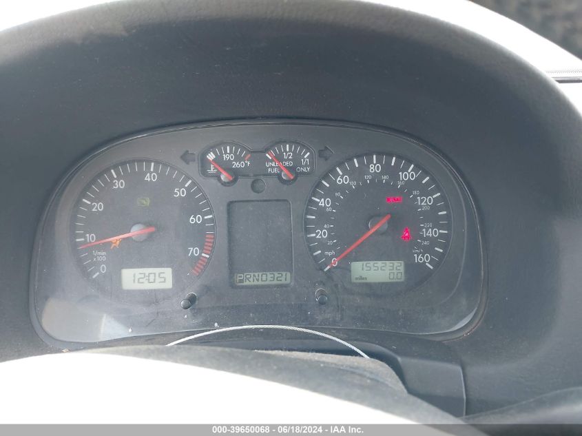 2001 Volkswagen Jetta Gls VIN: 3VWSK69M41M125655 Lot: 39650068