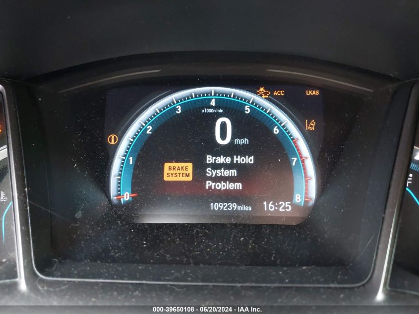 2019 Honda Civic Ex VIN: SHHFK7H65KU412035 Lot: 39650108