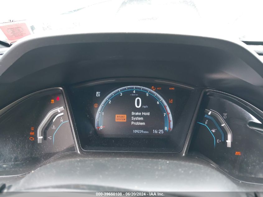 2019 Honda Civic Ex VIN: SHHFK7H65KU412035 Lot: 39650108