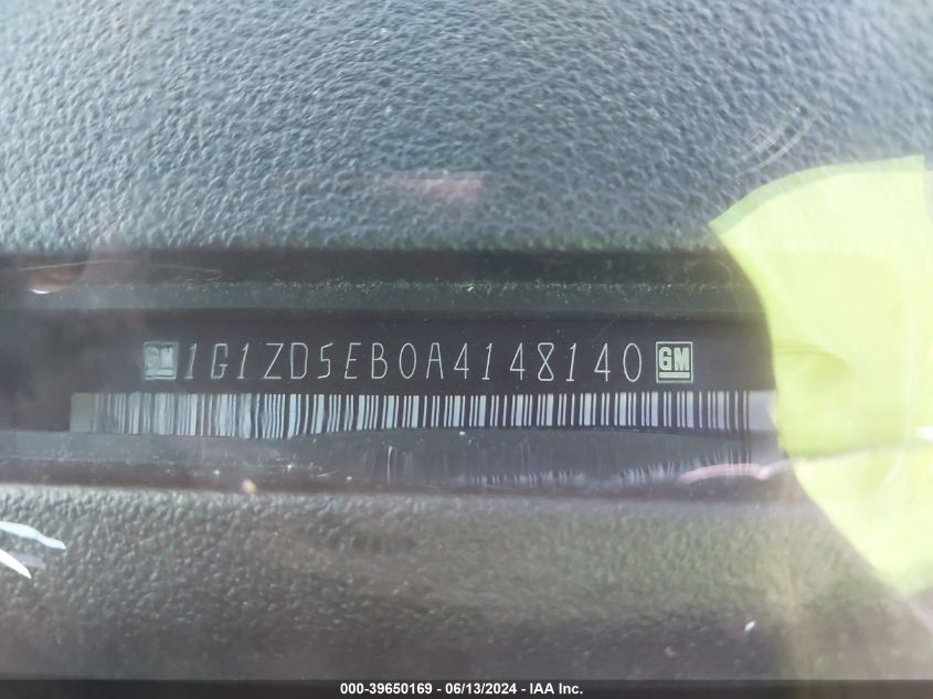 2010 Chevrolet Malibu Lt VIN: 1G1ZD5EB0A4148140 Lot: 39650169
