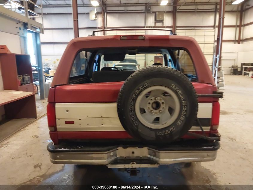 1995 Ford Bronco U100 VIN: 1FMEU15H3SLA18794 Lot: 39650180