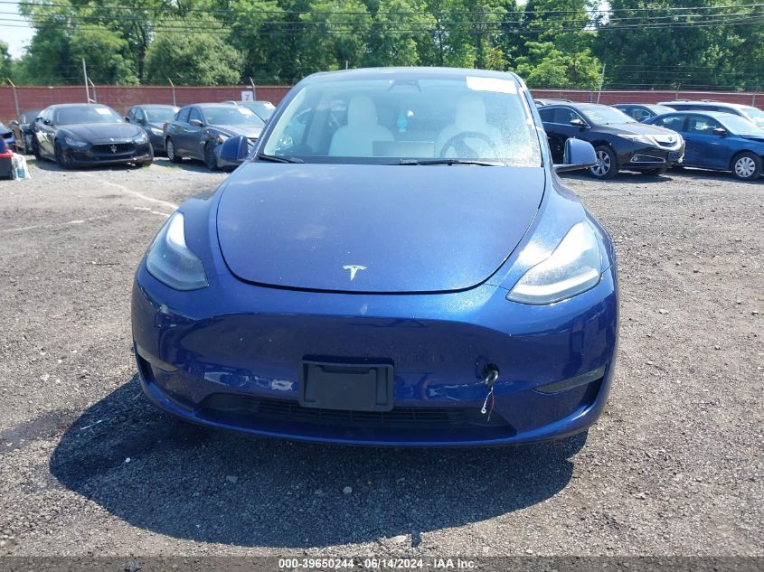 2022 Tesla Model Y Performance Dual Motor All-Wheel Drive VIN: 7SAYGDEF6NF544520 Lot: 39650244