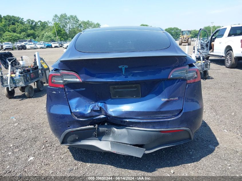 2022 Tesla Model Y Performance Dual Motor All-Wheel Drive VIN: 7SAYGDEF6NF544520 Lot: 39650244