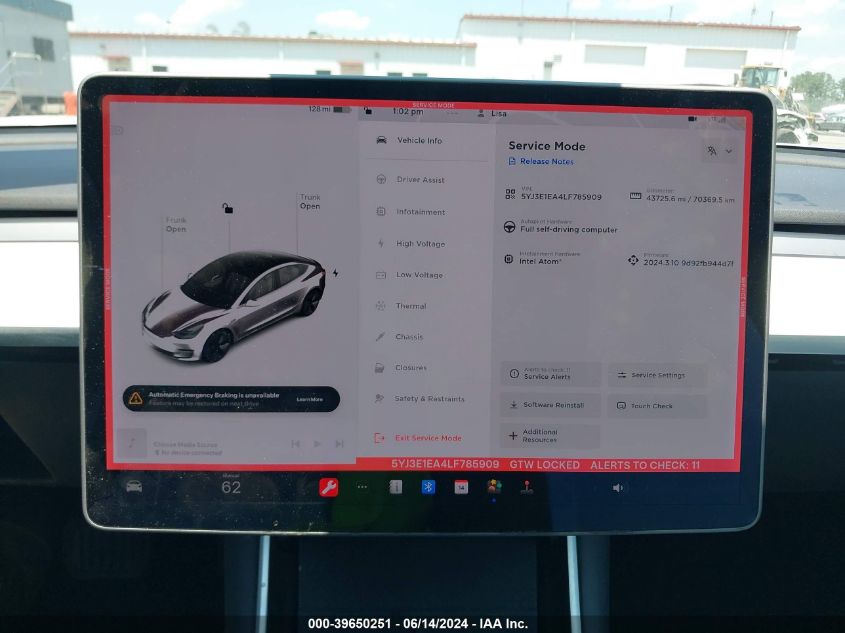 2020 TESLA MODEL 3 STANDARD RANGE PLUS REAR-WHEEL DRIVE/STANDARD RANGE REAR-WHEEL DRIVE - 5YJ3E1EA4LF785909