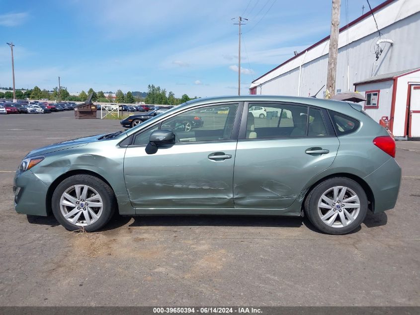 2016 Subaru Impreza 2.0I Premium VIN: JF1GPAB64GH350170 Lot: 39650394