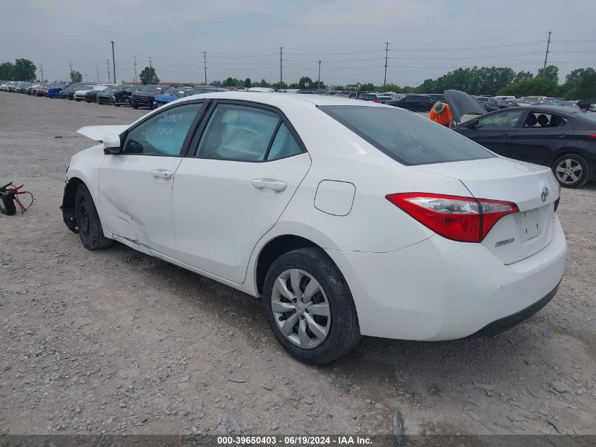 2016 Toyota Corolla L/Le/Le Pls/Prm/S/S Pls VIN: 2T1BURHE4GC612770 Lot: 39650403