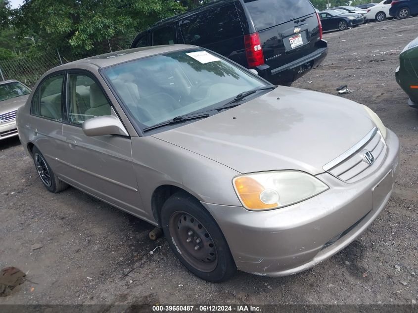 2002 Honda Civic Ex VIN: 2HGES26752H606295 Lot: 39650487