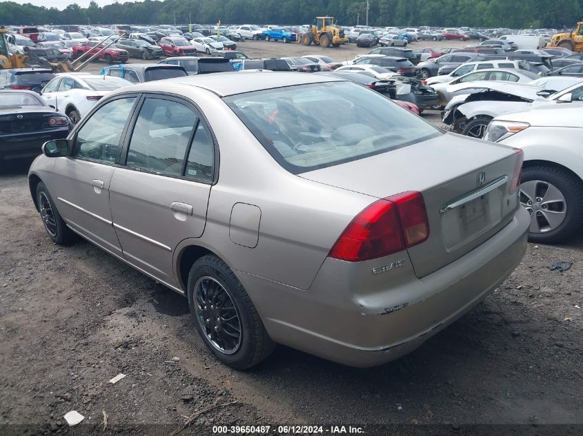 2002 Honda Civic Ex VIN: 2HGES26752H606295 Lot: 39650487