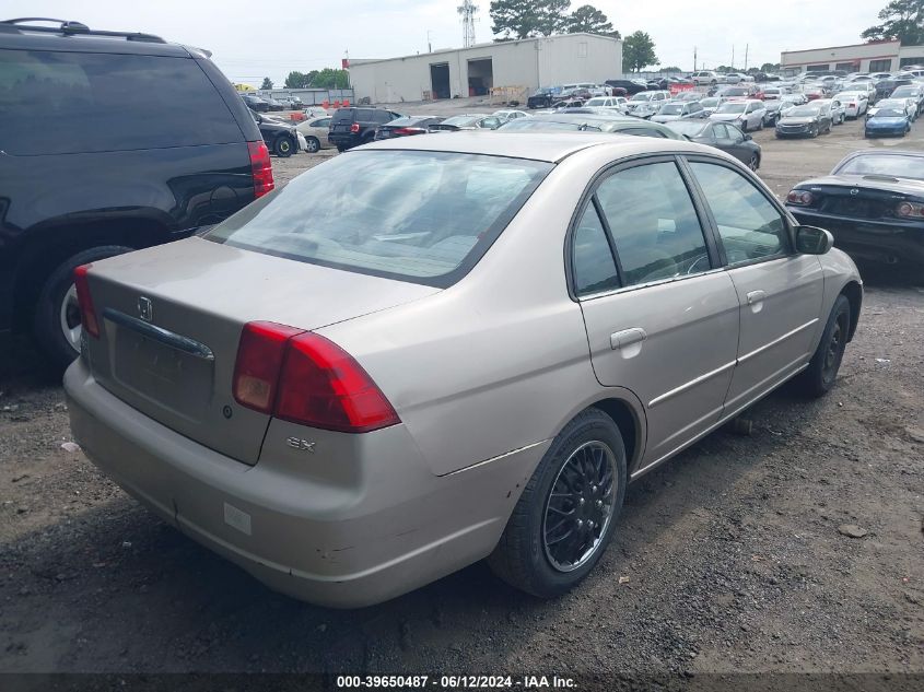 2002 Honda Civic Ex VIN: 2HGES26752H606295 Lot: 39650487