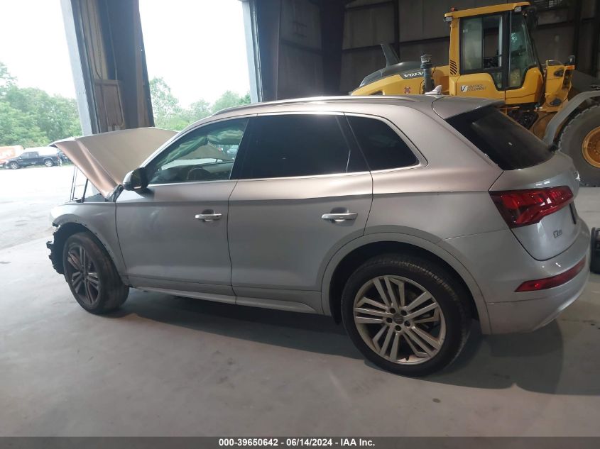 2018 Audi Q5 2.0T Premium/2.0T Tech Premium VIN: WA1CNAFY8J2017579 Lot: 39650642