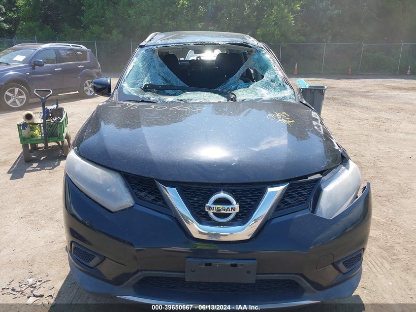 2016 Nissan Rogue Sv VIN: KNMAT2MT3GP596508 Lot: 39650667