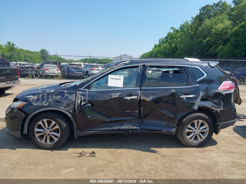 2016 Nissan Rogue Sv VIN: KNMAT2MT3GP596508 Lot: 39650667