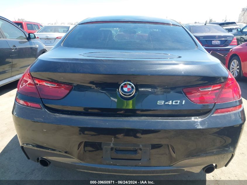 2015 BMW 640I Gran Coupe VIN: WBA6A0C50FGB53587 Lot: 39650971