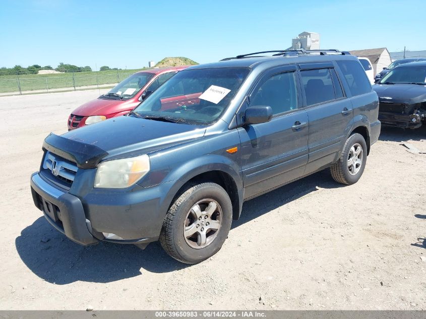 2006 Honda Pilot Ex-L VIN: 5FNYF18746B011196 Lot: 39650983