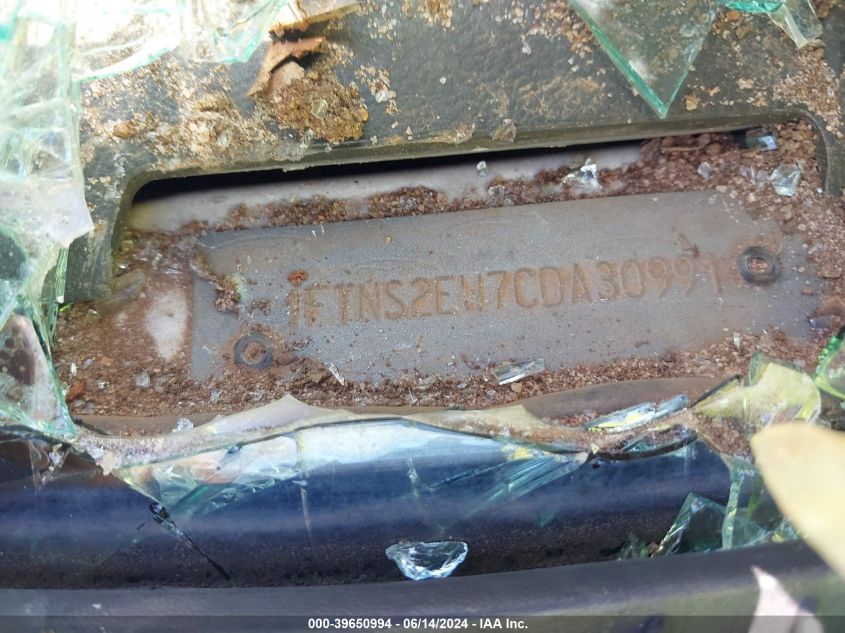 2012 Ford E-250 Commercial VIN: 1FTNS2EW7CDA30991 Lot: 39650994