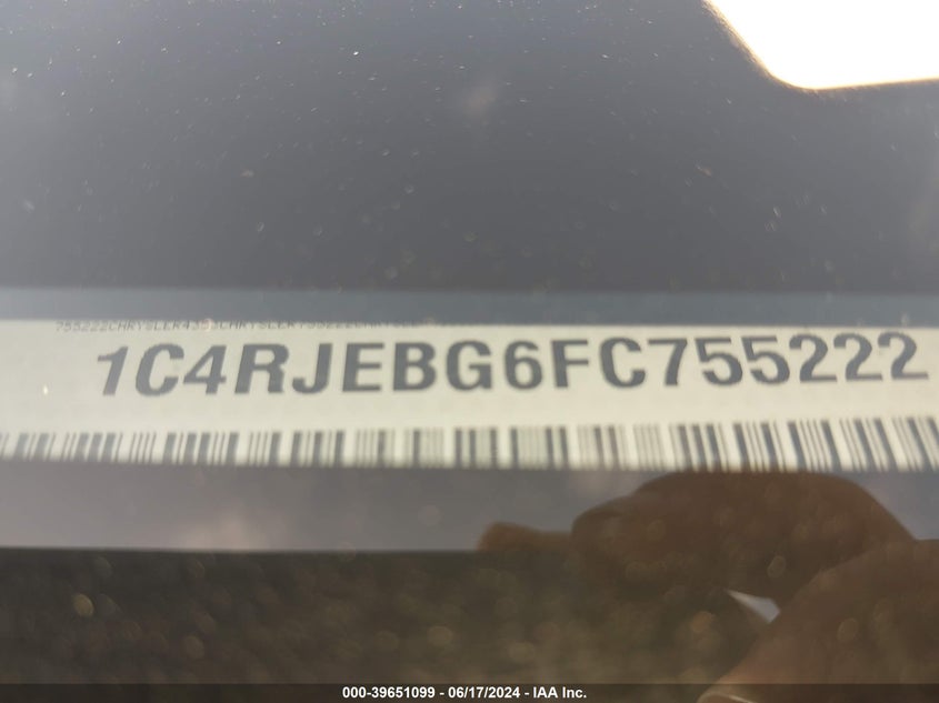 2015 JEEP GRAND CHEROKEE LIMITED - 1C4RJEBG6FC755222