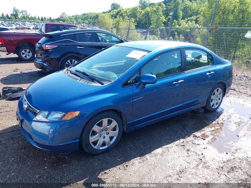 2008 Honda Civic Lx VIN: 1HGFA16548L104700 Lot: 39651113