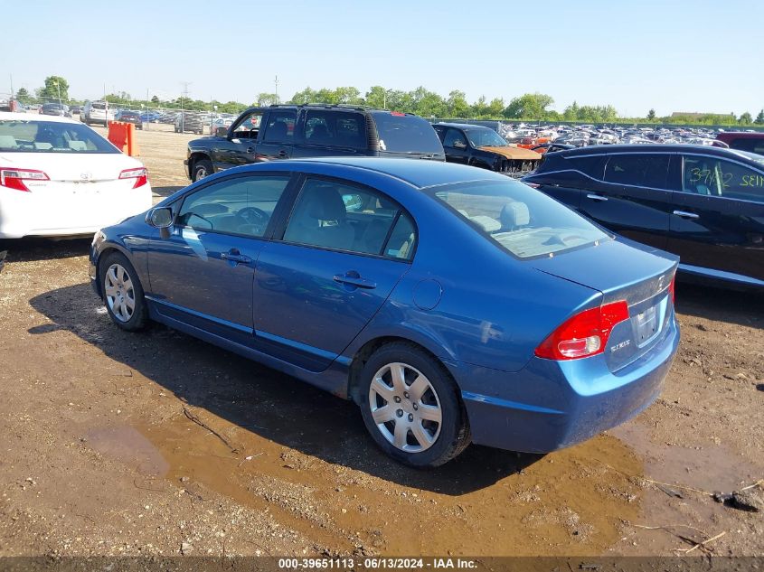 2008 Honda Civic Lx VIN: 1HGFA16548L104700 Lot: 39651113