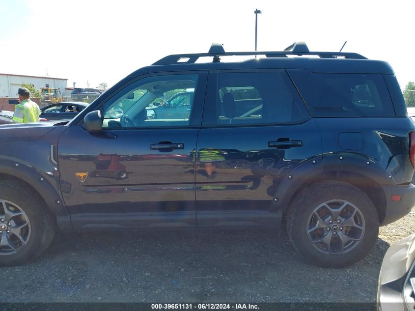 2022 Ford Bronco Sport Badlands VIN: 3FMCR9D92NRD69008 Lot: 39651131