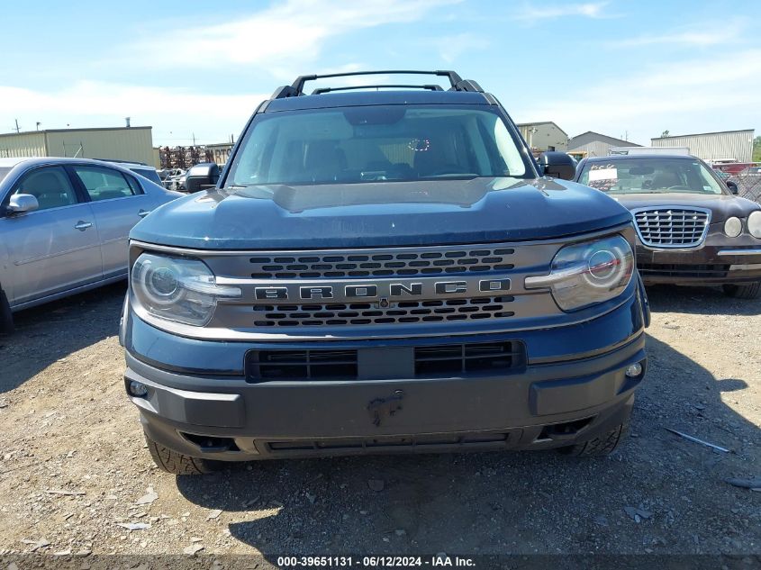 2022 Ford Bronco Sport Badlands VIN: 3FMCR9D92NRD69008 Lot: 39651131