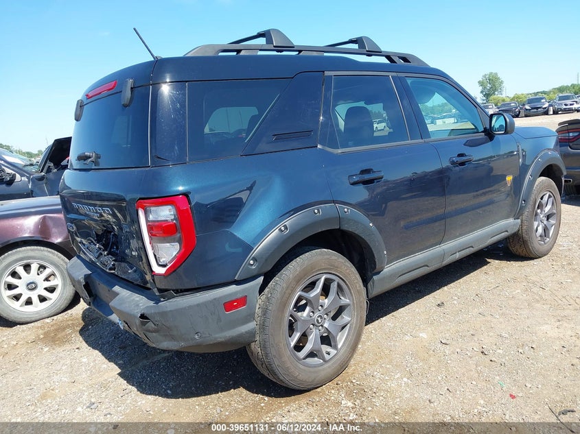 2022 Ford Bronco Sport Badlands VIN: 3FMCR9D92NRD69008 Lot: 39651131