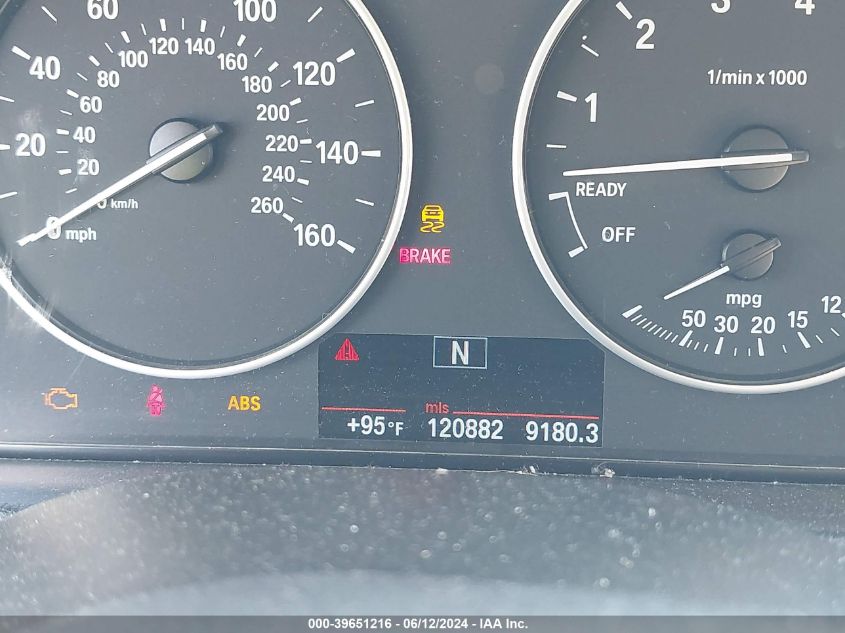 2012 BMW 328I VIN: WBA3A5C5XCF348062 Lot: 39651216