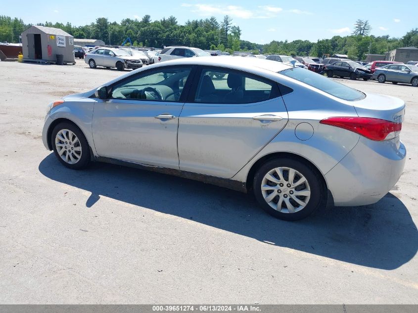 2012 Hyundai Elantra Gls VIN: 5NPDH4AE4CH099649 Lot: 39651274