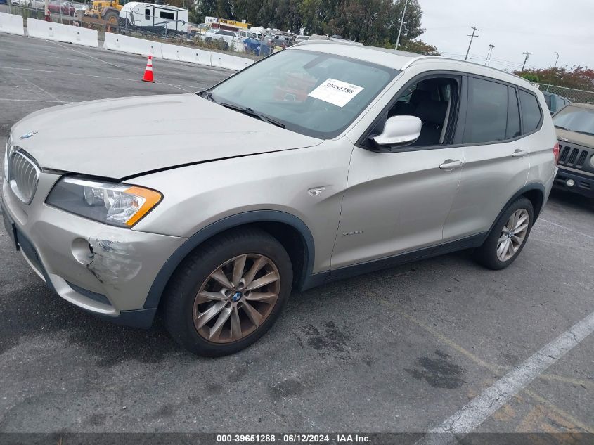 2013 BMW X3 xDrive28I VIN: 5UXWX9C58D0A26791 Lot: 39651288