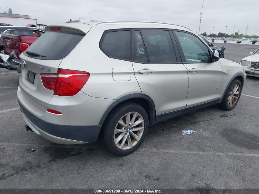 2013 BMW X3 xDrive28I VIN: 5UXWX9C58D0A26791 Lot: 39651288