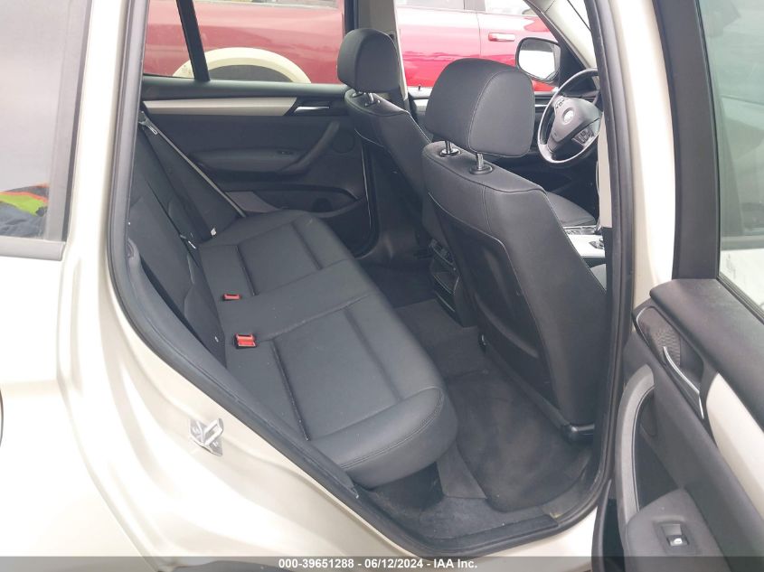 2013 BMW X3 xDrive28I VIN: 5UXWX9C58D0A26791 Lot: 39651288