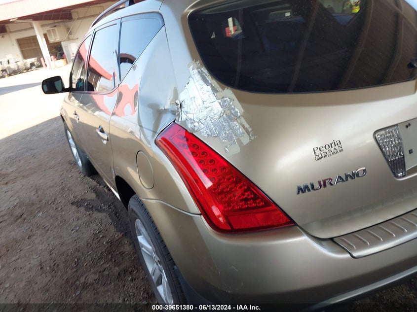 2007 Nissan Murano Sl VIN: JN8AZ08W67W611309 Lot: 39651380