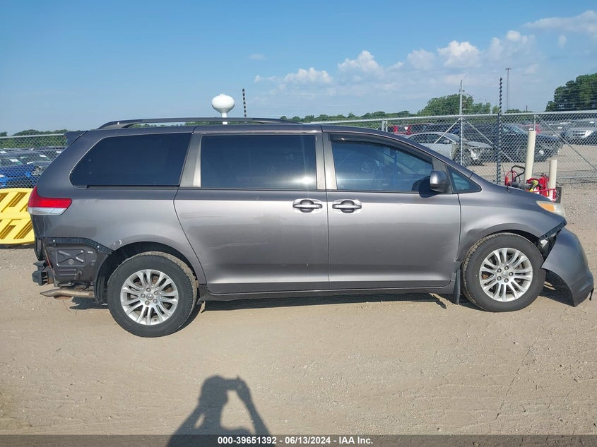2012 Toyota Sienna Xle V6 8 Passenger VIN: 5TDYK3DC7CS199990 Lot: 39651392
