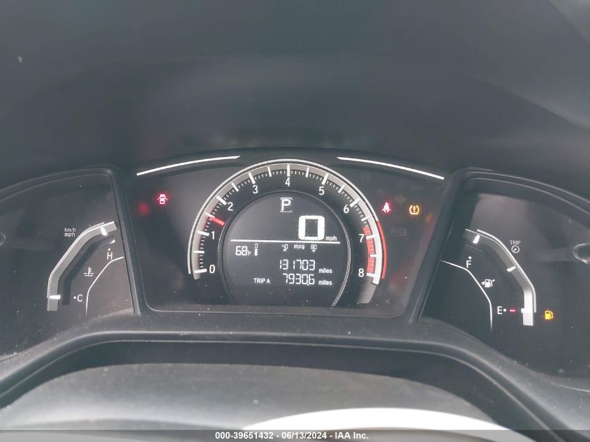 2018 Honda Civic Lx VIN: 2HGFC2F57JH580152 Lot: 39651432