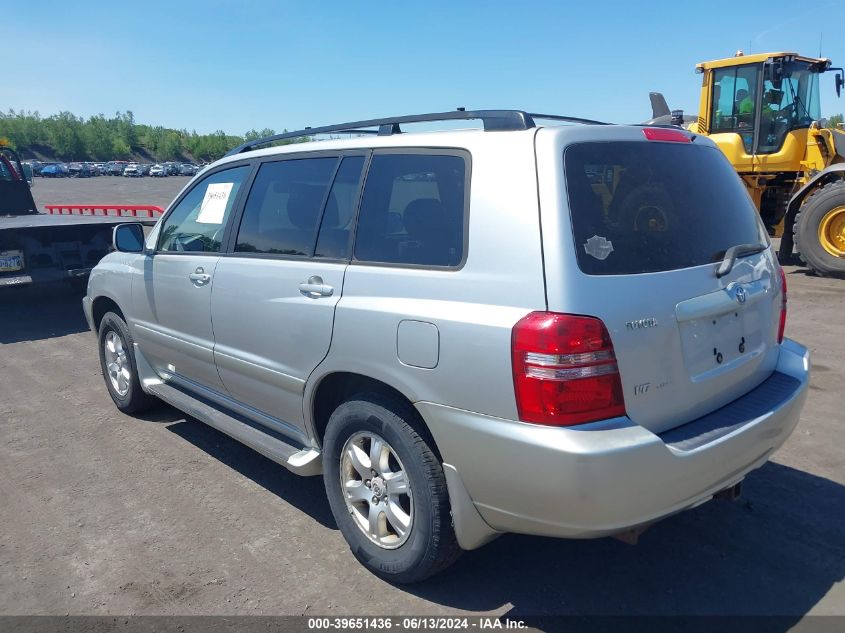 2002 Toyota Highlander V6 VIN: JTEHF21A420090711 Lot: 39651436