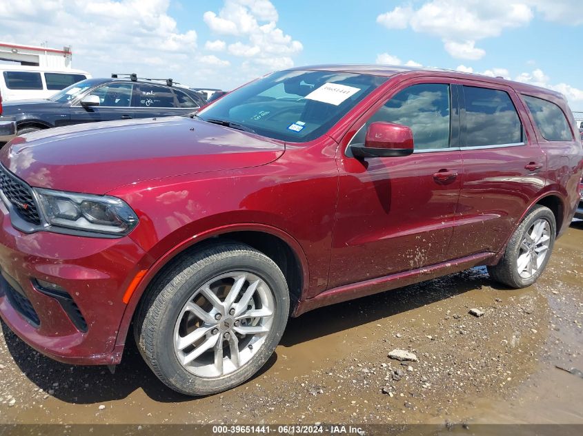 2022 Dodge Durango Gt Awd VIN: 1C4RDJDG5NC220121 Lot: 39651441