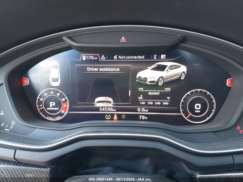 2018 Audi S5 3.0T Premium Plus VIN: WAUC4CF51JA023768 Lot: 39651449