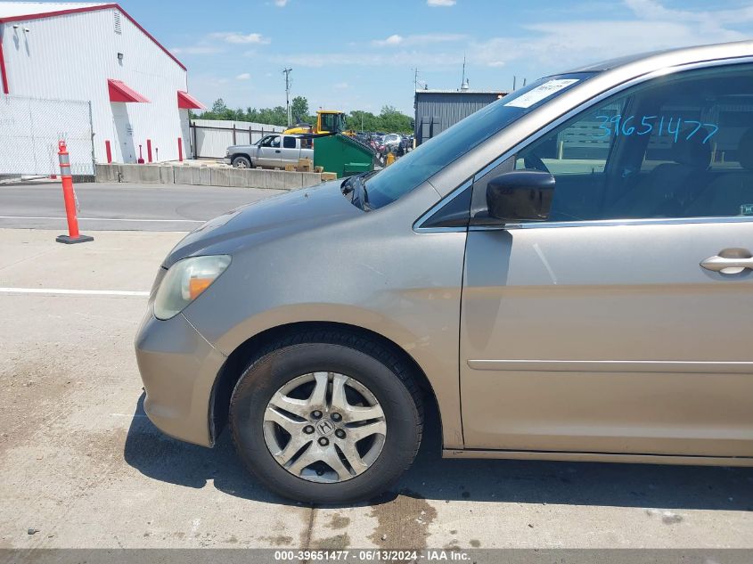 2005 Honda Odyssey Ex VIN: 5FNRL38425B016829 Lot: 39651477