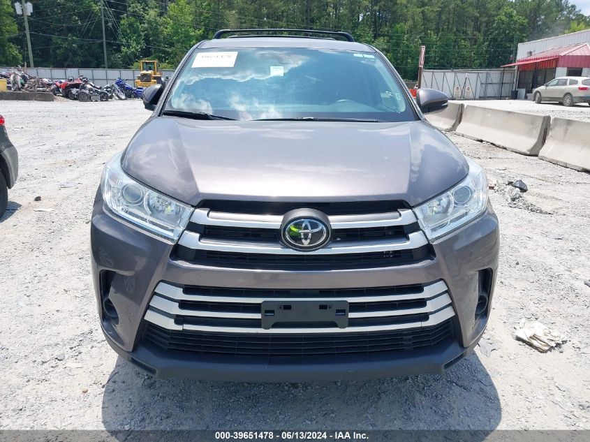 2019 Toyota Highlander Le VIN: 5TDZARFH9KS059926 Lot: 39651478