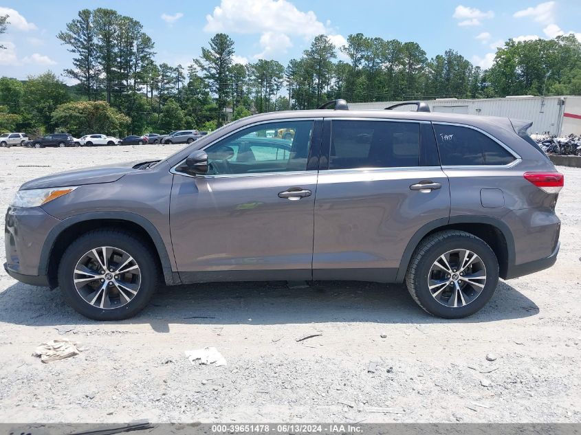 2019 Toyota Highlander Le VIN: 5TDZARFH9KS059926 Lot: 39651478