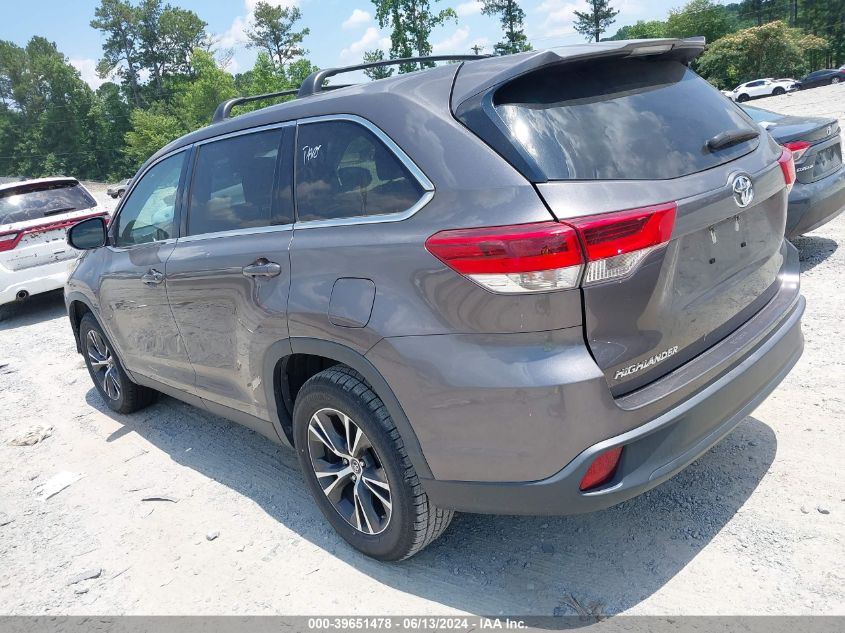 2019 Toyota Highlander Le VIN: 5TDZARFH9KS059926 Lot: 39651478