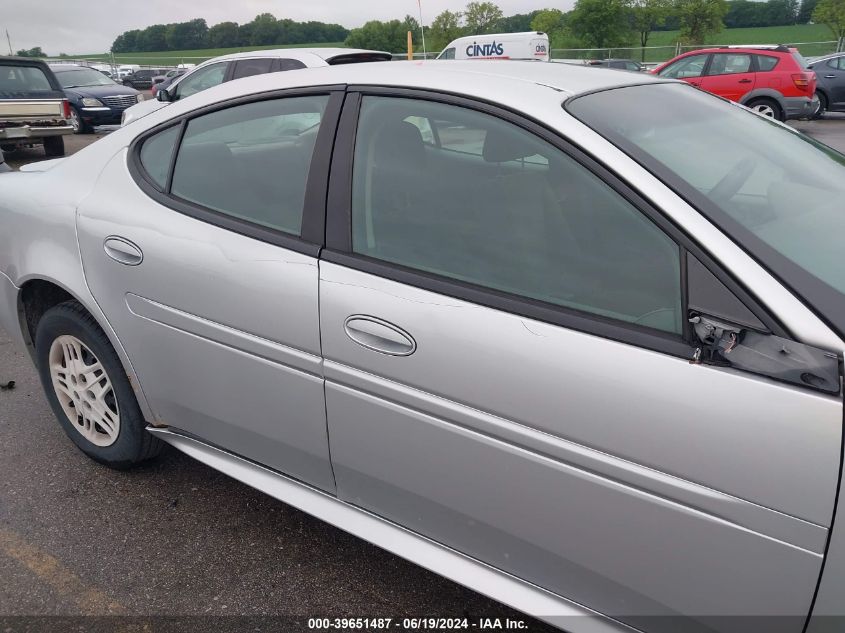 2004 Pontiac Grand Prix Gt1 VIN: 2G2WP522541261852 Lot: 39651487