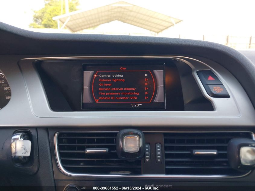 2012 Audi A4 2.0T Premium VIN: WAUAFAFL3CN001285 Lot: 39651552