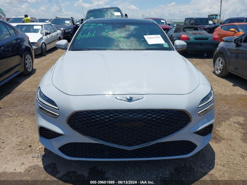 2023 Genesis G70 2.0T Rwd VIN: KMTG34TA6PU112405 Lot: 39651569