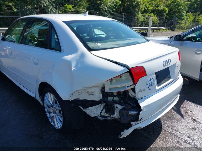 2008 Audi A4 2.0T/2.0T Special Edition VIN: WAUDF78E28A148887 Lot: 39651679