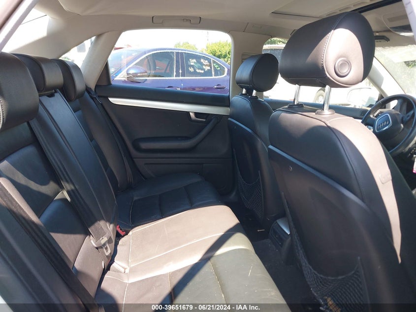 2008 Audi A4 2.0T/2.0T Special Edition VIN: WAUDF78E28A148887 Lot: 39651679