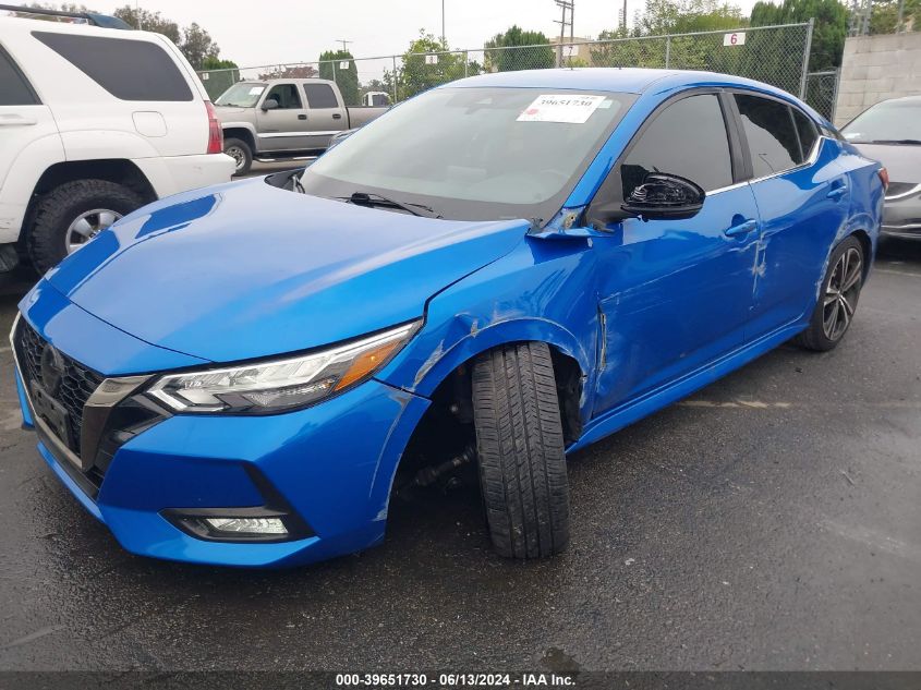 2020 Nissan Sentra Sr Xtronic Cvt VIN: 3N1AB8DVXLY257926 Lot: 39651730