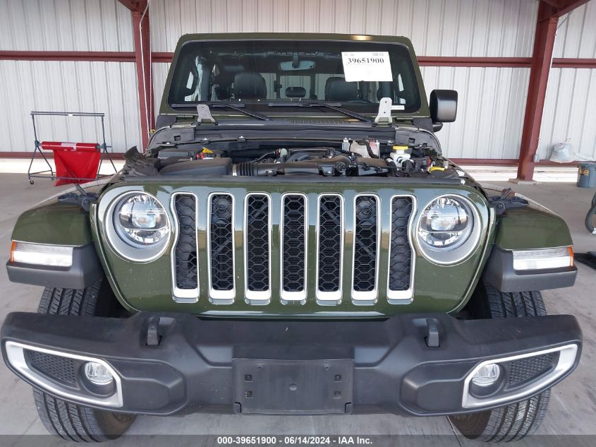 2022 Jeep Gladiator Overland 4X4 VIN: 1C6HJTFG6NL168356 Lot: 39651900