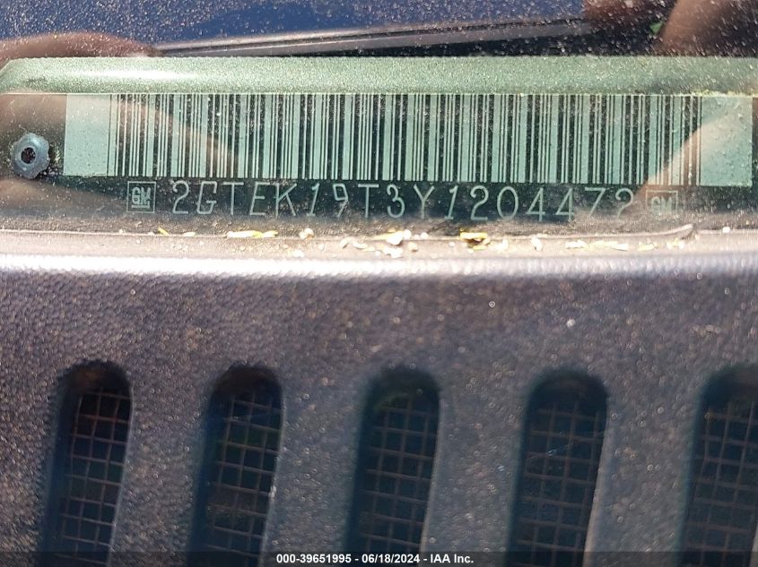 2000 GMC Sierra 1500 Sle VIN: 2GTEK19T3Y1204472 Lot: 39651995